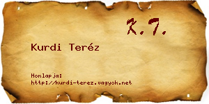 Kurdi Teréz névjegykártya